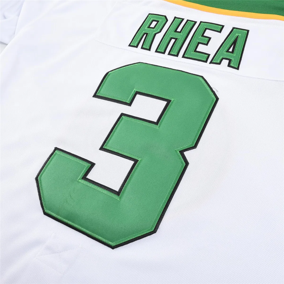 Maglia da hockey da uomo Ross The Boss #3 Rhea St John's Shamrocks con toppa EMHL