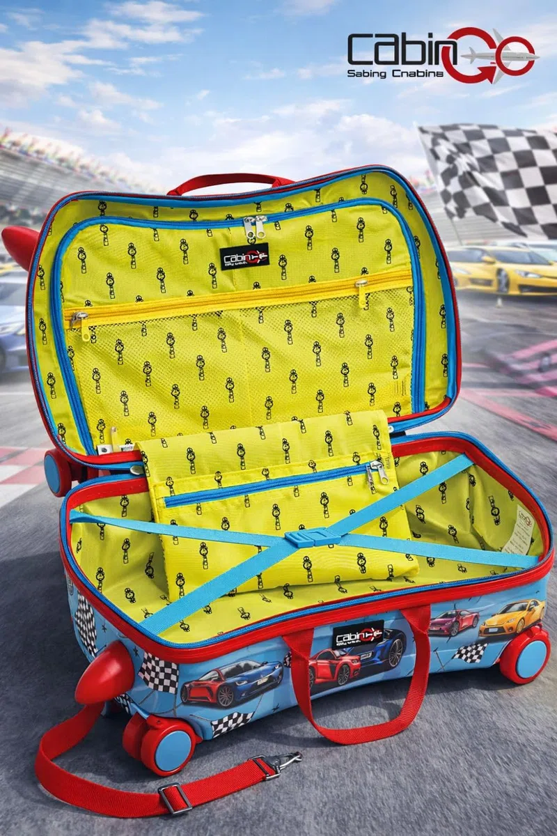 Cabin go - trolley cavalcabile bambino misura 48x31x22 - trolley bambino bagaglio a mano - valigia cavalcabile