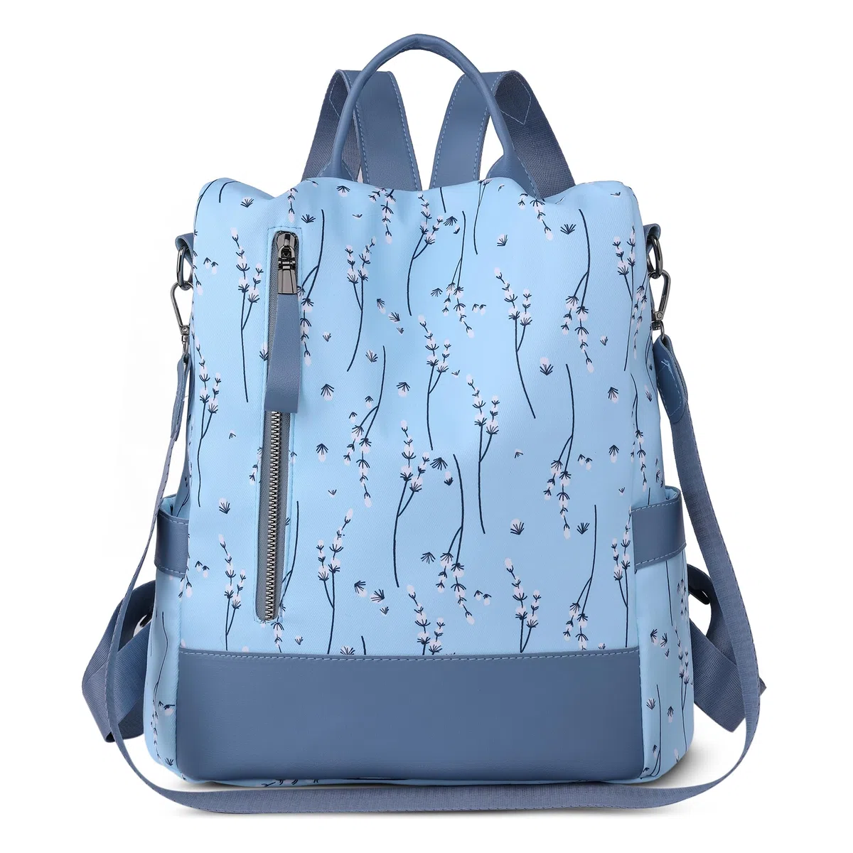 Donna Zaino Antifurto Casuale Signora Zainetto Tasche Multiple Zaini Borse a Tracolla Impermeabile Poliestere Backpack Lavoro Università Viaggio Daypack Blu