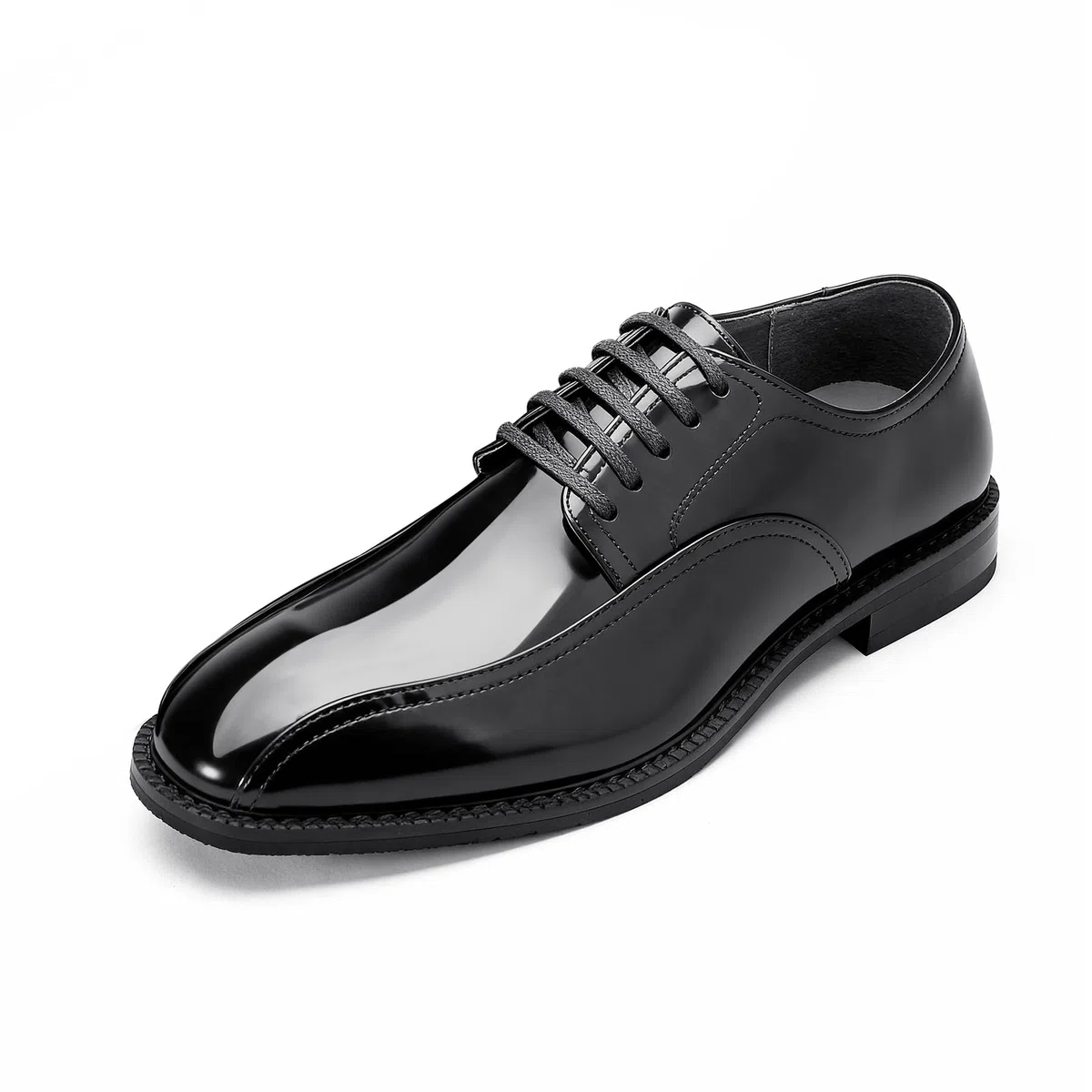 YFFUSHI Scarpe Uomo Eleganti in Pelle Verniciata Stringate Derby da Ufficio Formali Abito Matrimonio