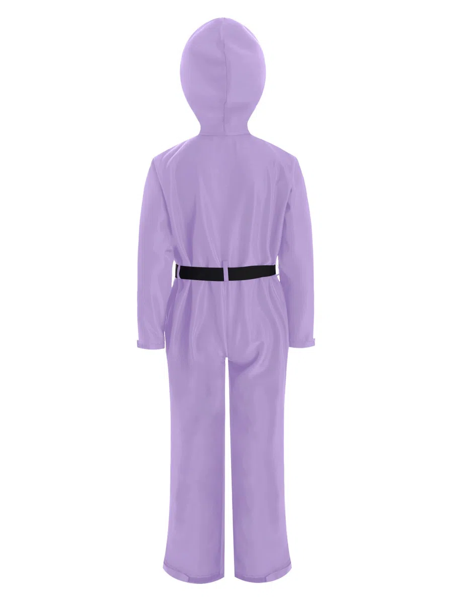dPois Tuta Intera Sci Bambina Tuta da Neve Ragazza Tuta Sportiva Esterno Overall Impermeabile Jumpsuit con Cappuccio Body con Cintura Pagliaccetto Sportivo Snowsuit