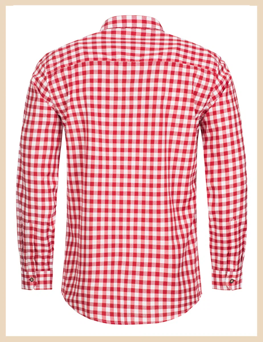 Stockerpoint Camicia Tradizionale (Modello: OC-Franzl), Camicia Bavarese a Quadretti, vestibilità Moderna