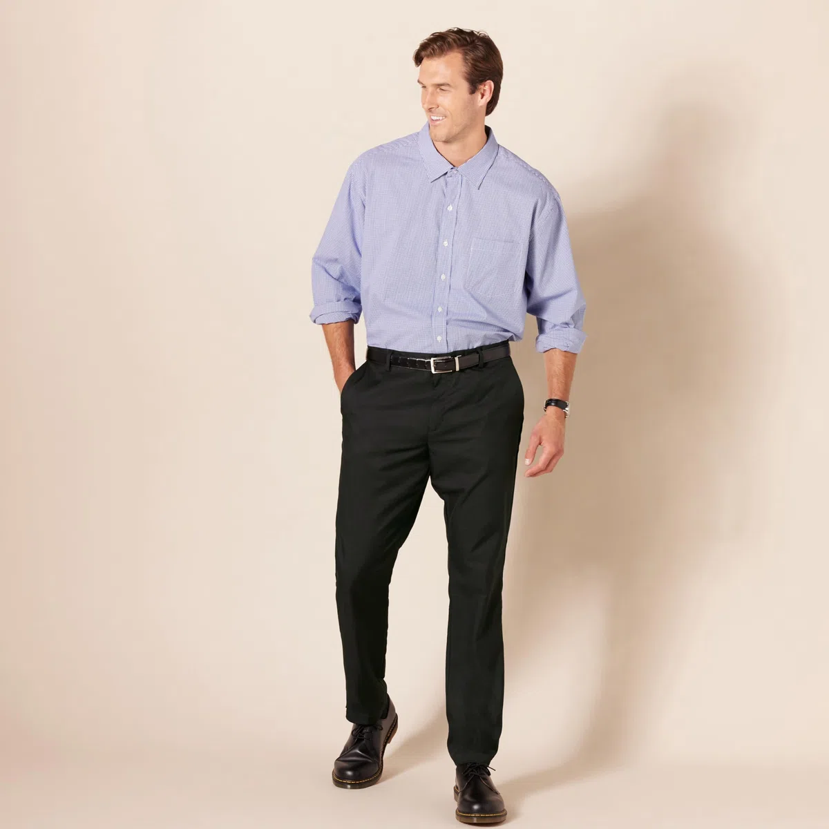 Amazon Essentials Uomo Pantaloni Eleganti Aderenti Piatti sul Davanti