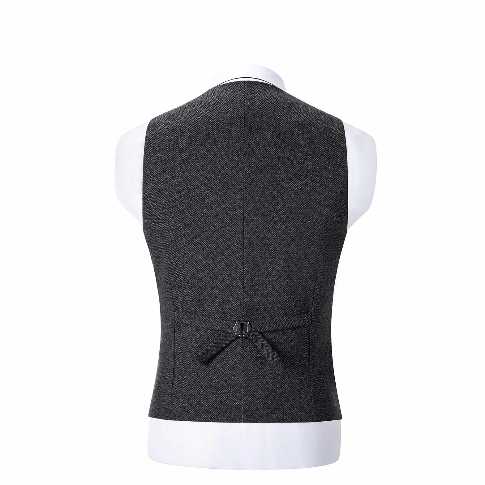 Solovedress Gilet da uomo vintage in tweed, doppiopetto, per matrimonio