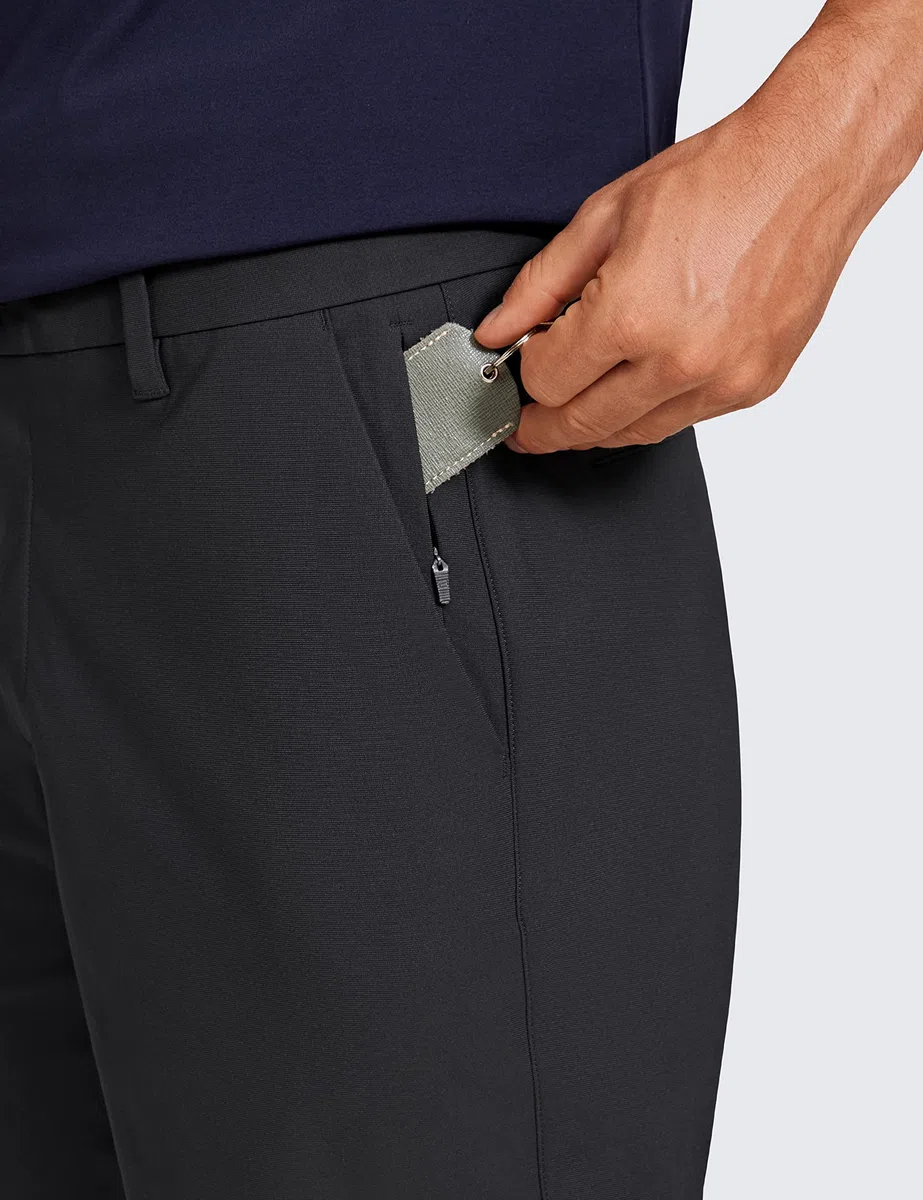CRZ YOGA Pantaloncini da Golf Comfort per Tutto Il Giorno da Uomo - Pantaloncini da Lavoro Casual Leggeri Elasticizzati da 7/9 Pollici con Tasche