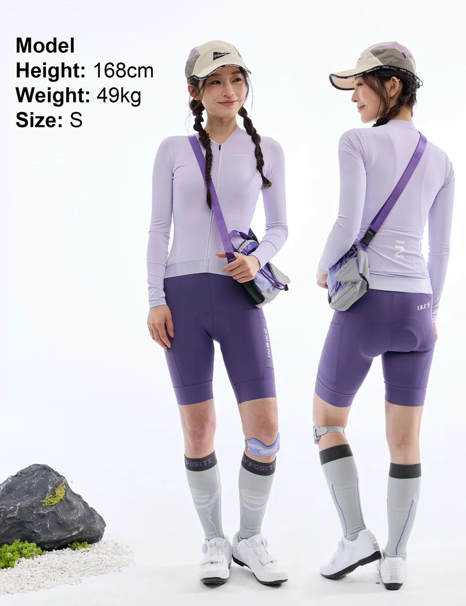 INBIKE Maglia Ciclismo Donna Maniche Lunghe Maglia MTB con 3 Tasche Maglia Bici Protezione Solare Assorbente Traspirante Asciugatura Rapida Elastico WFL880