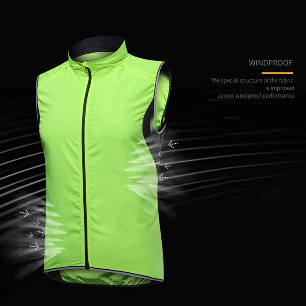 Donna MTB Gilet Ciclismo Prova Vento Impermeabile con Strisce Riflettenti Senza Maniche Veste Leggero Traspirante (Color : Pink, Size : L)