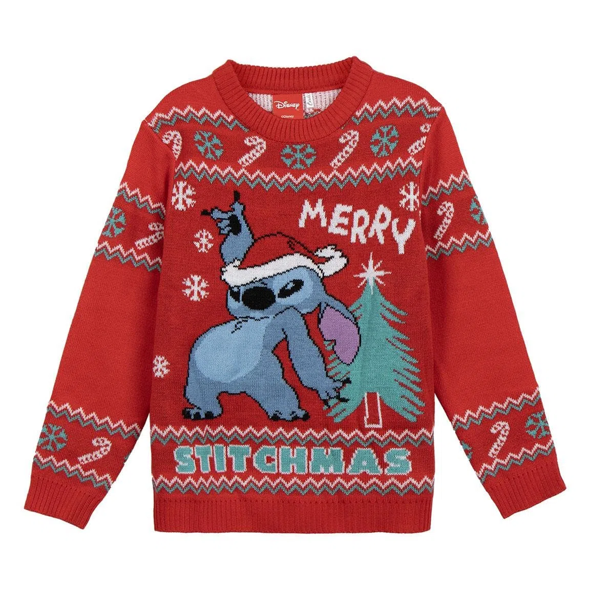 Disney Stitch Maglione Natalizio Bambino 6-14 Anni – Maglia di Natale Calda e Morbida in 100% Poliestere – Licenza Ufficiale Idea Regalo Originale per Feste e Scuola