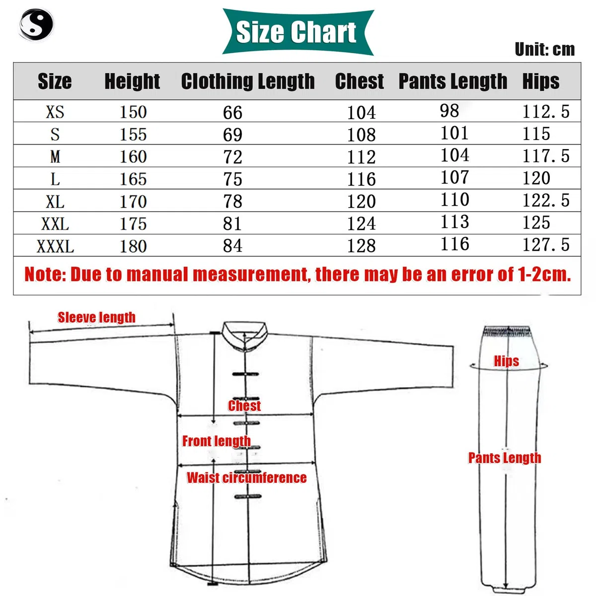 Taichi abbigliamento,Uniforme da Tai Chi in Cotone e Lino,Unisex Kung Fu e Arti Marziali Uniforme,Abbigliamento per Meditazione e Qigong,Largo E Comodo,per Esercizi Mattutini,Meditazione