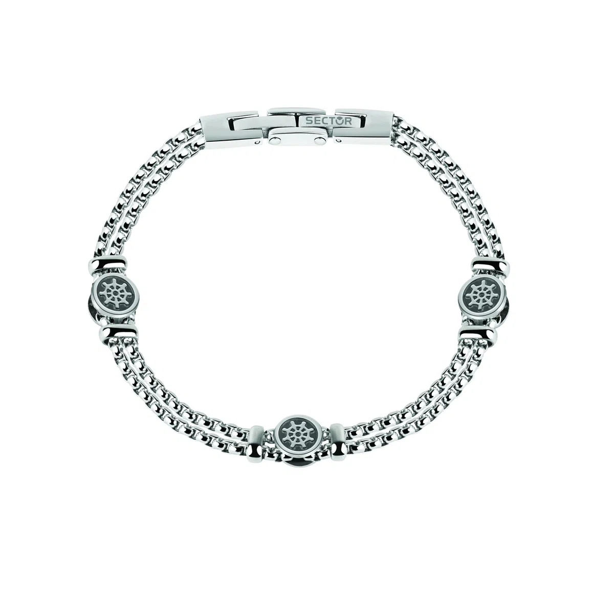 Sector Jewels SADQ34 Bracciale da uomo in acciaio inox inossidabile, 22 cm, senza gemme, 22 centimeters