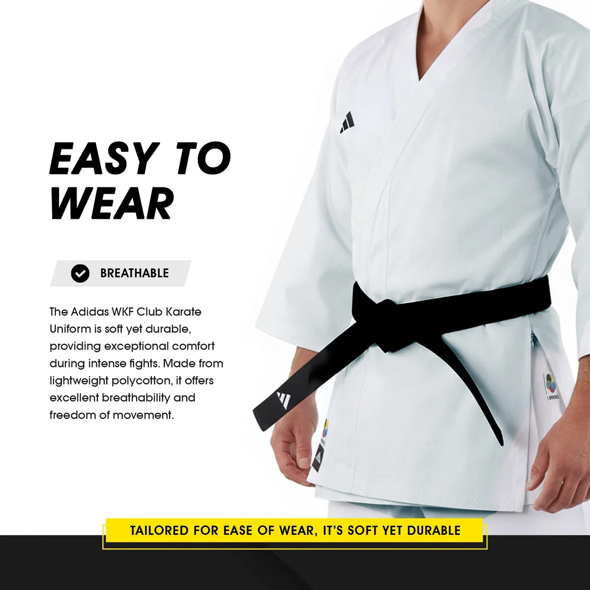 Adidas Adidas Wkf Club Karate Uniform - 8 Oz Arti Marziali Student Gi Adidas WKF Club Karate Uniform - 8 oz Arti Marziali Student Gi Uomo