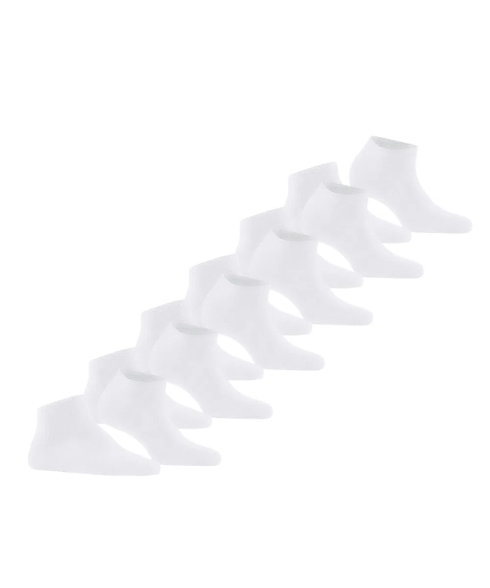 FALKE donna Happy 6-Pack calzini corti traspiranti cotone pedulini rinforzati morbidi tinta unita cuciture piatte alla punta per tutti gli usi multipack confezione di 6 paia
