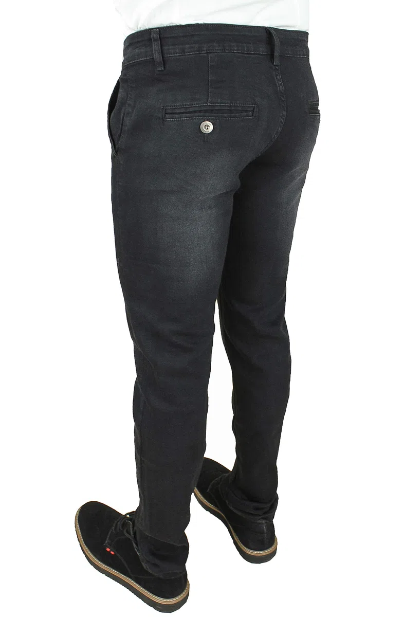 Evoga Jeans Uomo Pantaloni Slim Fit Aderenti Blu Denim Casual