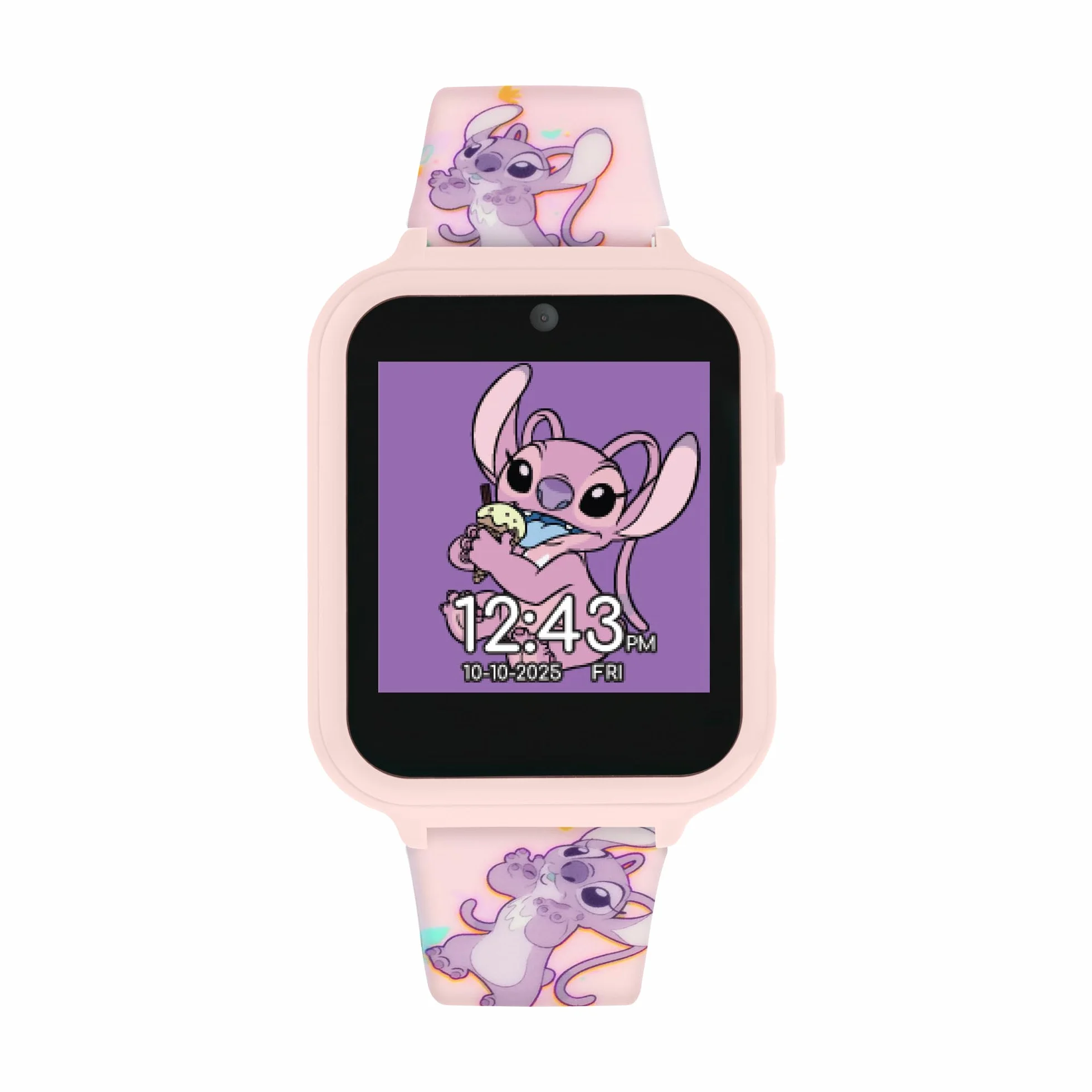 Disney LAS4088 Lilo & Stitch Angel - Orologio digitale interattivo con cinturino in silicone, colore: Rosa