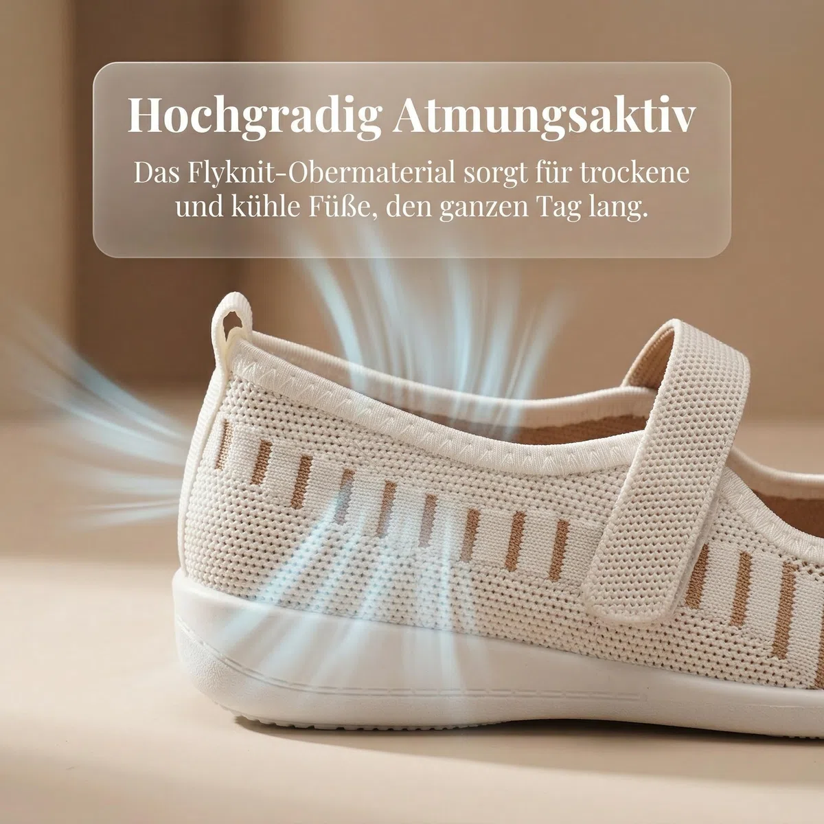 GLAMORA Merceditas Ballerine Mary Jane con Cinturino Scarpe Basse Traspiranti Elastiche Leggere Comode Antiscivolo in Tessuto Knit Comfort