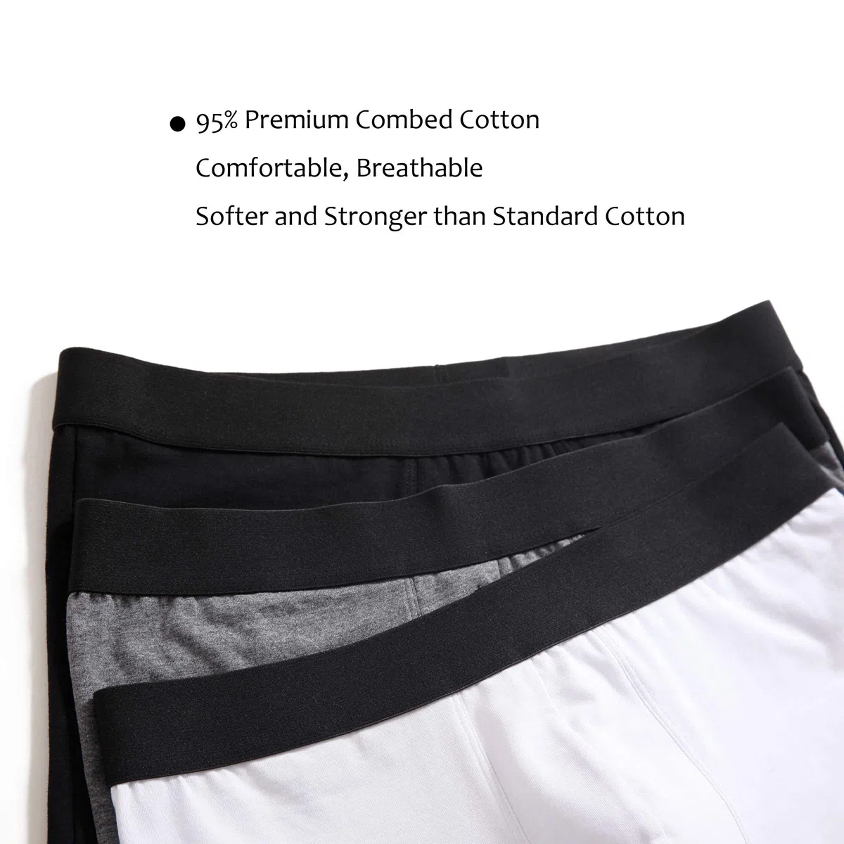 ZLYC Boxer da Uomo in Cotone a Gamba Lunga Confezione da 3/4