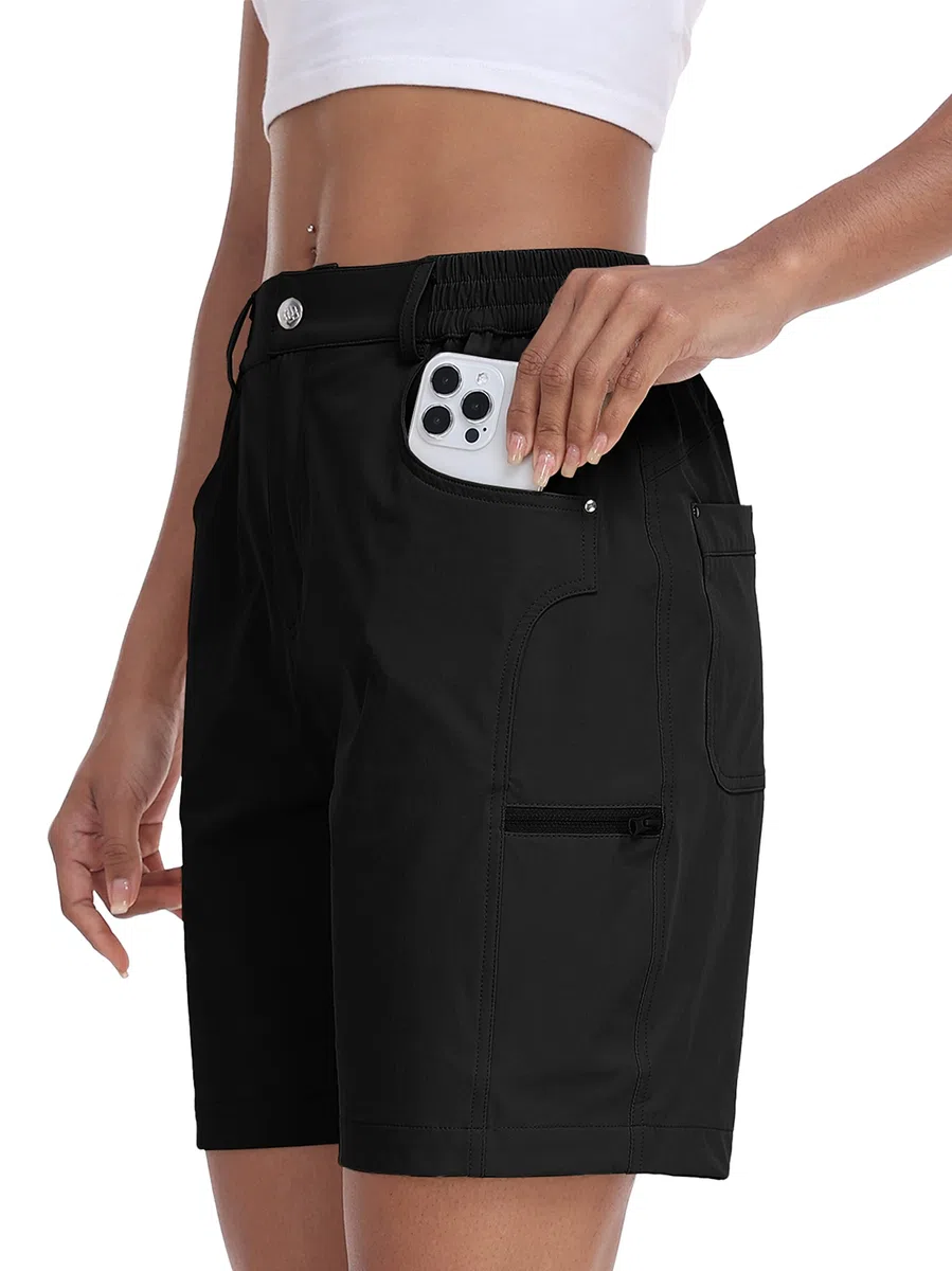MoFiz Pantaloncini Donna Cargo Shorts Estivi Pantaloni Corti Trekking Shorts Sportivo Leggero Escursionismo con Tasche