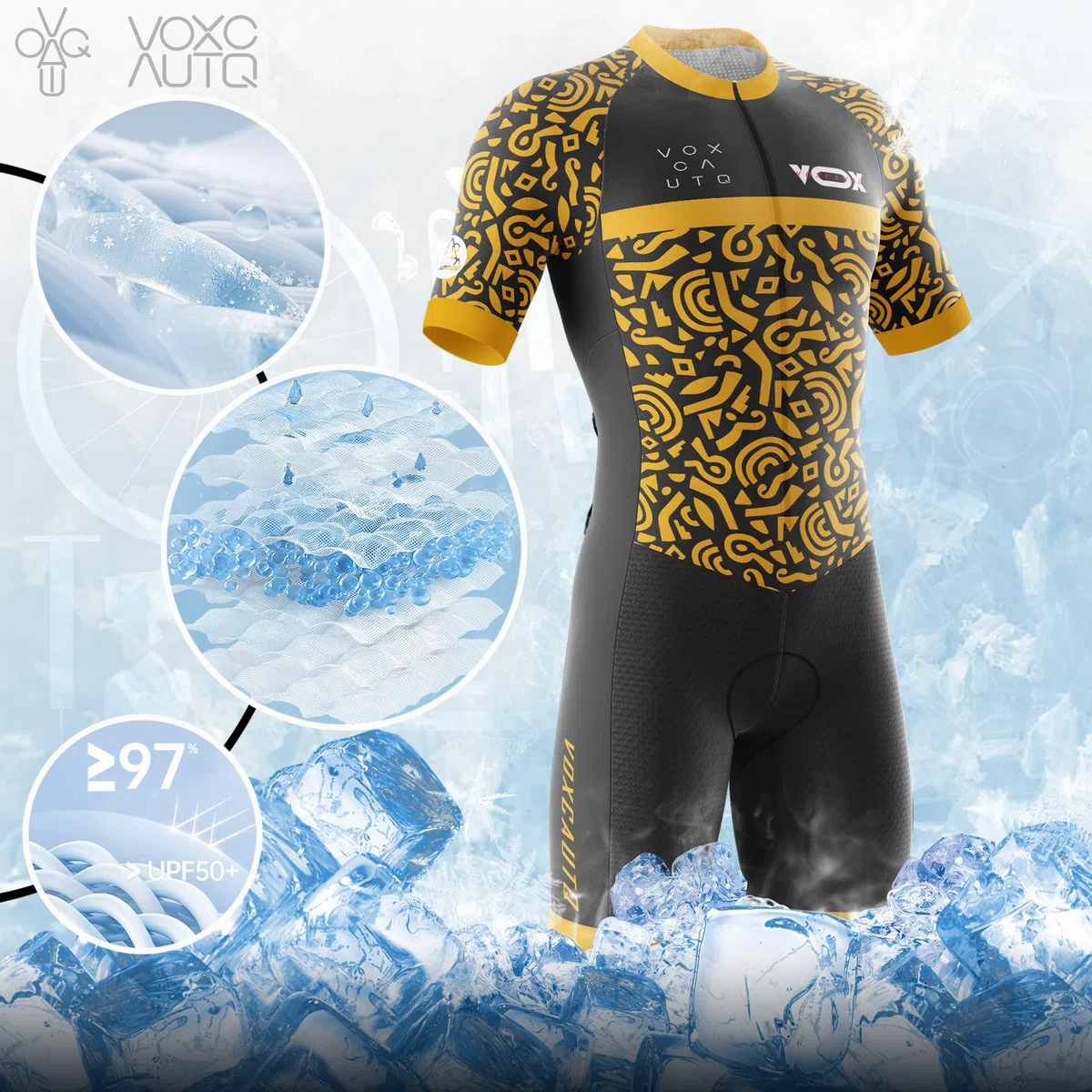 Tuta da Triathlon a Maniche Corte da Uomo,Ciclismo Body Skinsuit All'aperto Sportswear Abbigliamento Triathlon per Nuoto/Corsa/Ciclismo+Polarizzati Occhiali da Ciclismo...