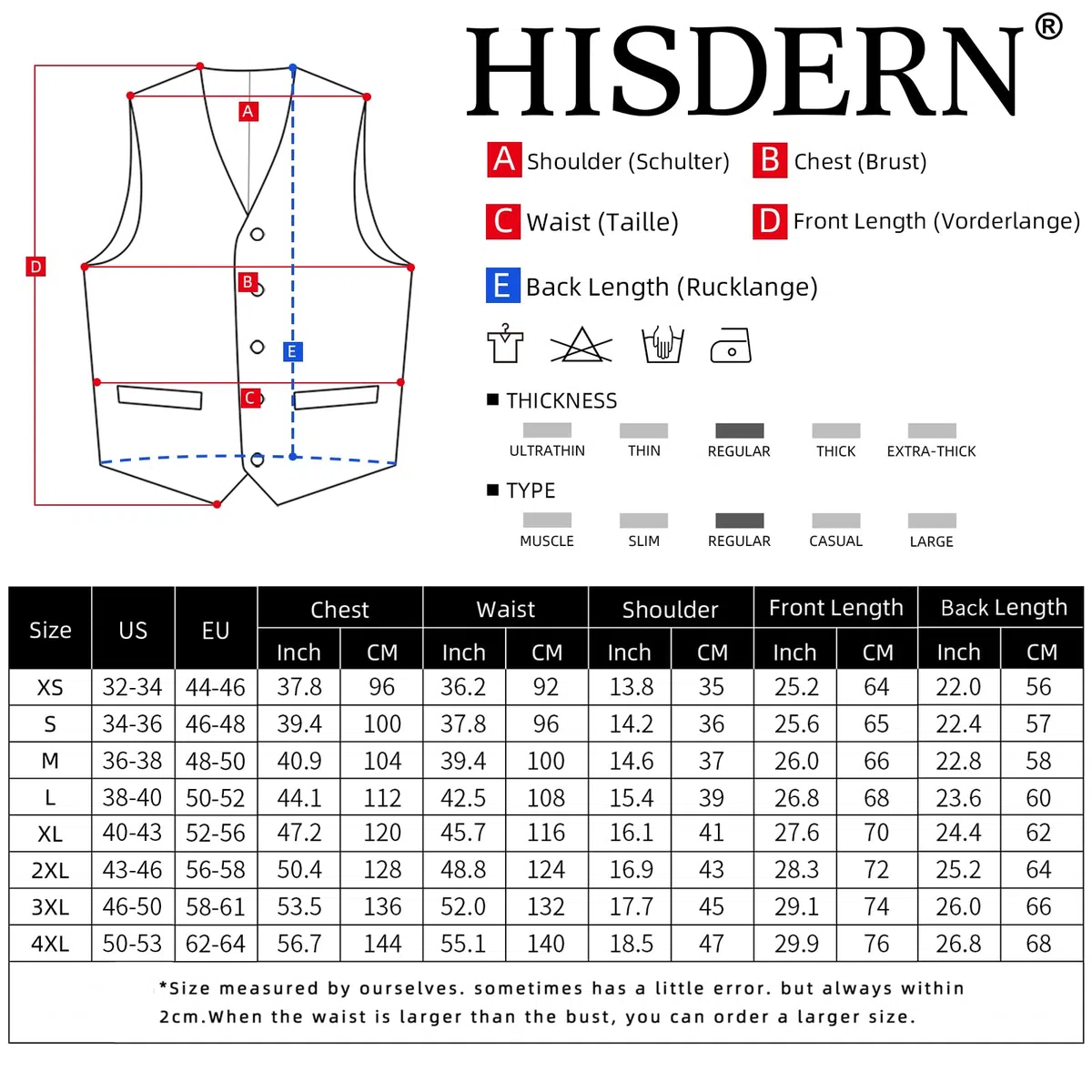 HISDERN Gilet da uomo arancione bruciato Gilet da matrimonio formale in cotone plaid classico Check Party Business Suit Vest