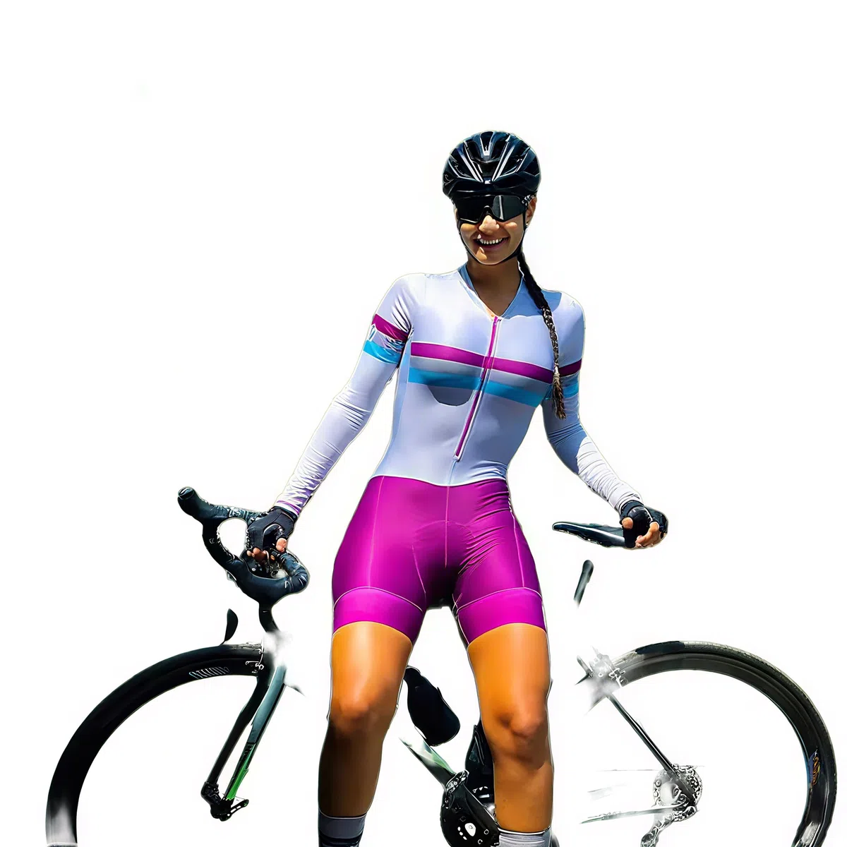 Tuta da donna a maniche lunghe, per ciclismo, professionale, abbigliamento da ciclismo, XS-3XL