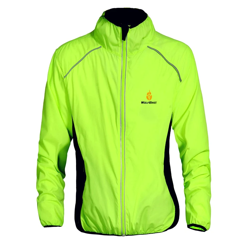 Wosawe, Giacca impermeabile da ciclismo unisex, traspirante, in jersey a maniche lunghe, per mountain bike e ciclismo, per tutte le stagioni