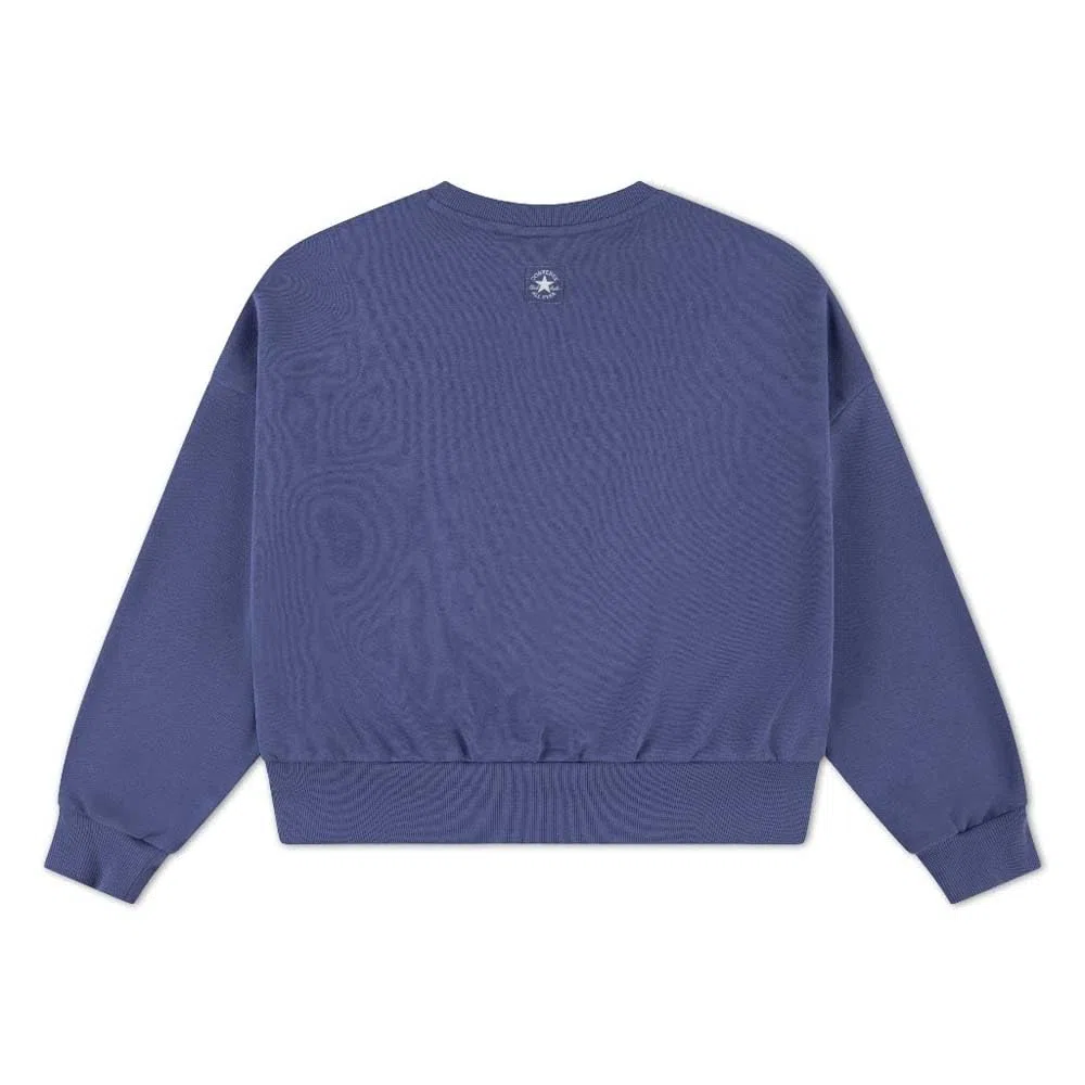 Converse Relaxed Bocy Graphic Crew Pullover Bambine e Ragazze (Pacco da 1)