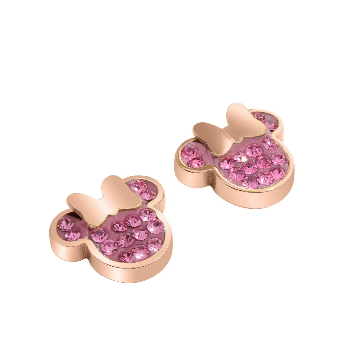 Orecchini Disney Minnie, Acciaio Inossidabile con Zirconi per Bambini e Bambine, Gioielli Disney