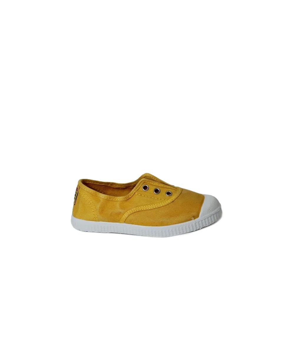 Cienta 70777 25 23/30 Oro ocra Scarpe Bambino Elastico Tessuto Slip on