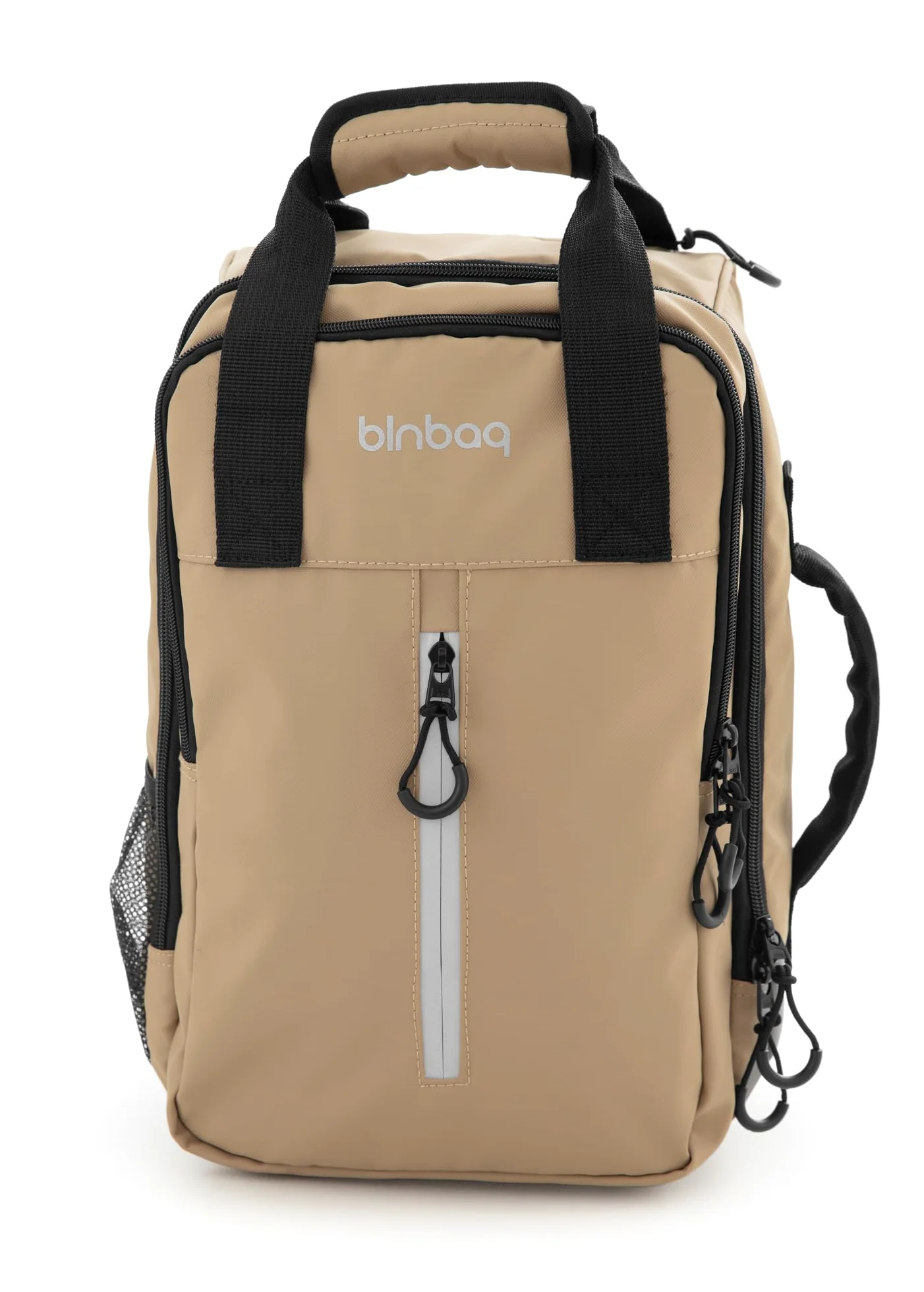 Blnbag M7 - Trolley da viaggio 40×20×25 cm Materiale impermeabile, piccola Valigia, cabin bag max 20L, borsone per aereo leggero 2 ruote, Bagaglio morbido Scomparto imbottito per laptop, Champagne