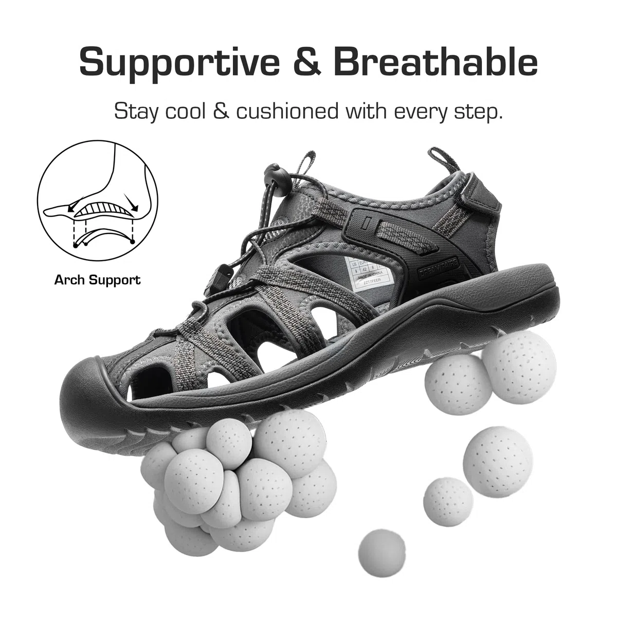 DREAM PAIRS Estivi Sandali da Uomo Sportivo Spiaggia Antiscivolo Scarpe da Trekking Chiuse