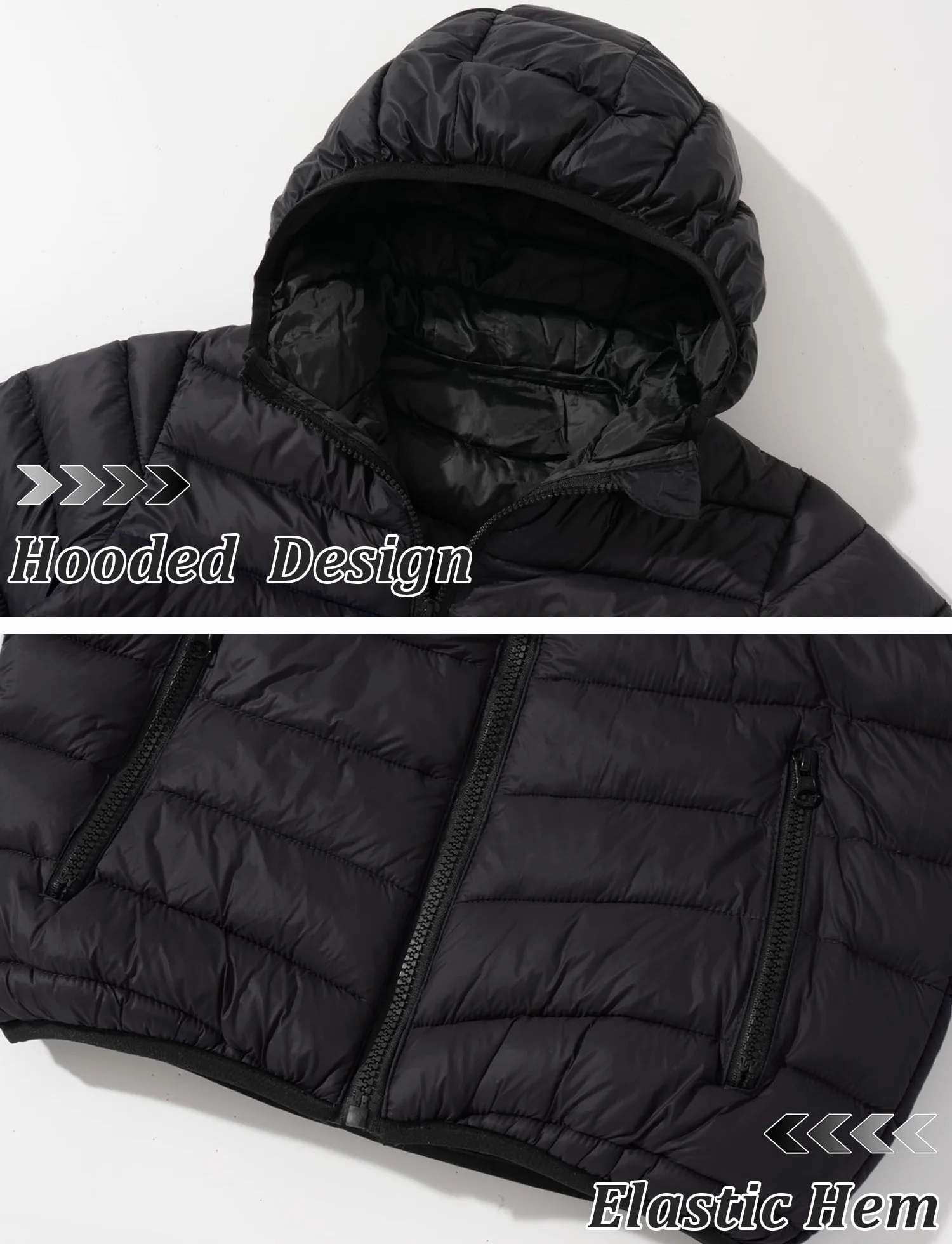 SEAUR Giacca Invernale Ragazzo Cappotto Antivento Piumino Imbottito Ragazzo Giacca con Cappuccio Leggero Caldo 7-16 anni