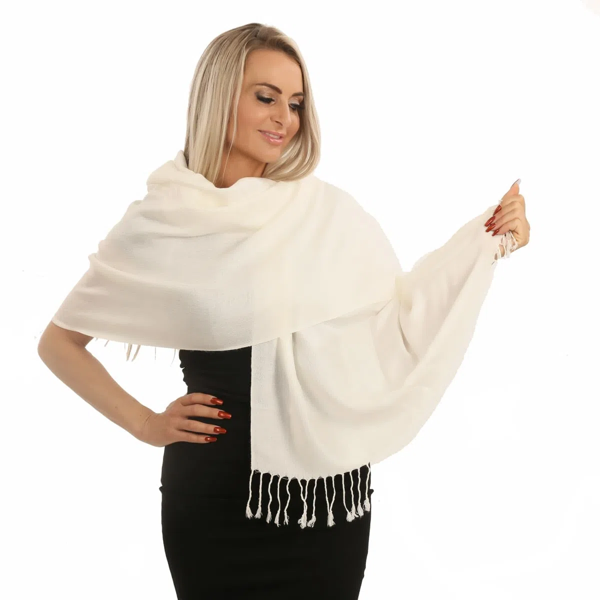 Pashmina - Sciarpa da donna Kashmir morbida seta leggera pashmina per sciarpe e sciarpe da donna, sciarpa di seta da donna, sciarpa pashmina, sciarpa per donna e donna, abito da sera