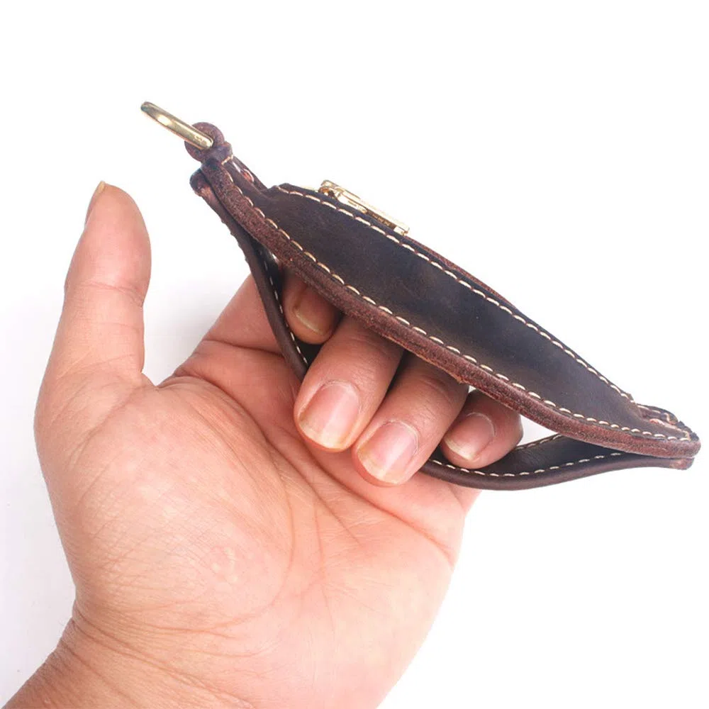 Portamonete in Pelle da Uomo di Moda, Attrezzi da Uomo all'aperto edc Autodifesa Multiuso, Cintura di autodifesa, Fatto a Mano Include Custodia Multifunzionale