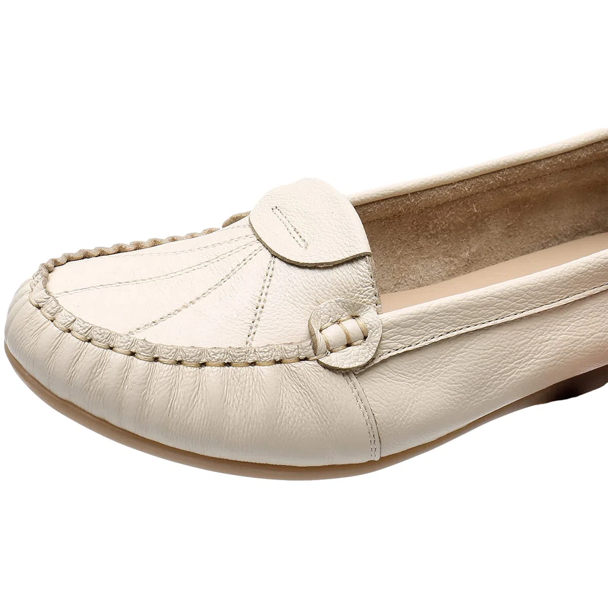 rismart Mocassini Donna Comode Scarpe di Pelle Casuale Lavoro Mocassino