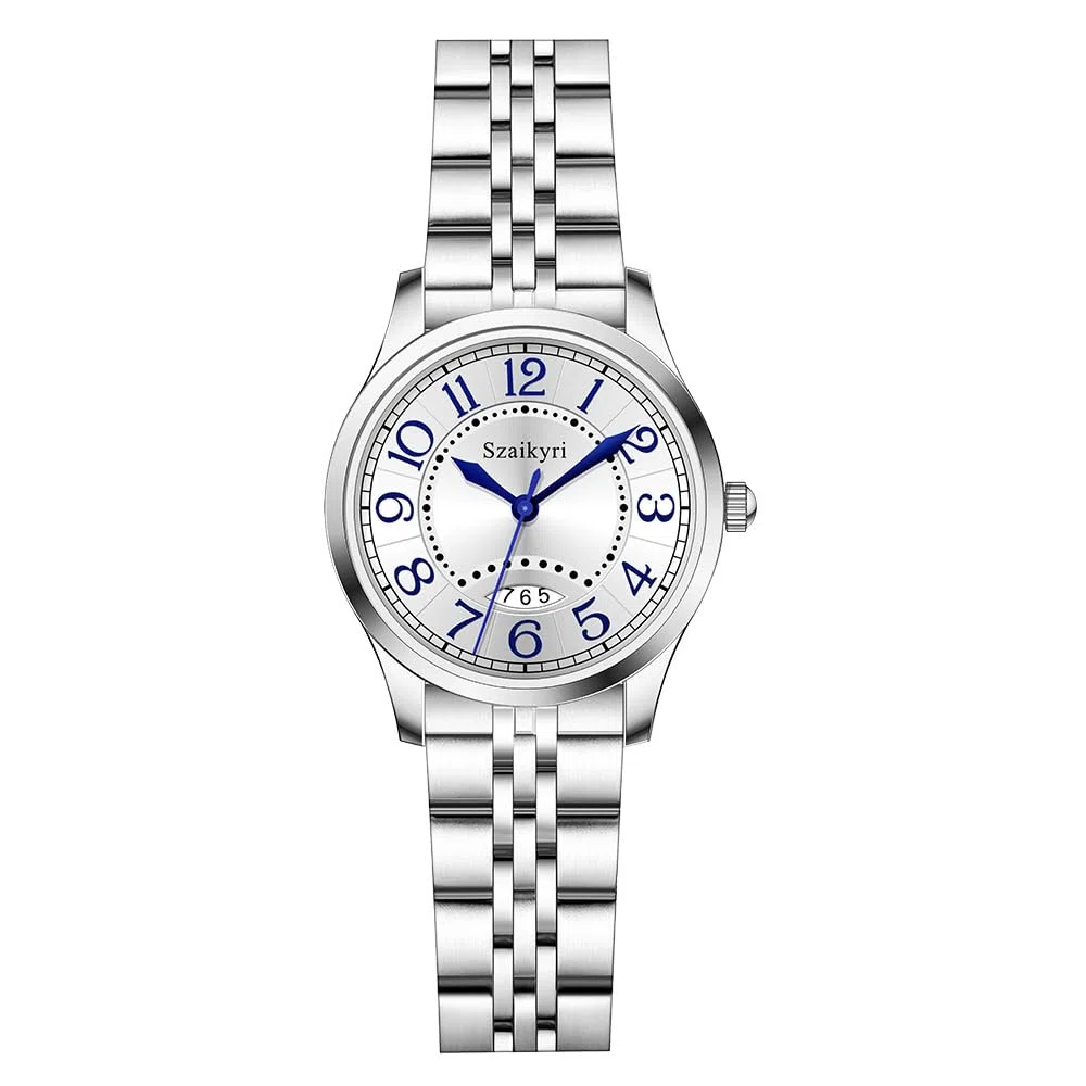 Szaikyri Orologio Cassico per Donne con Numeri Arabi Leggeri da Leggere Orologio da Donna con Calendario Idrofobo