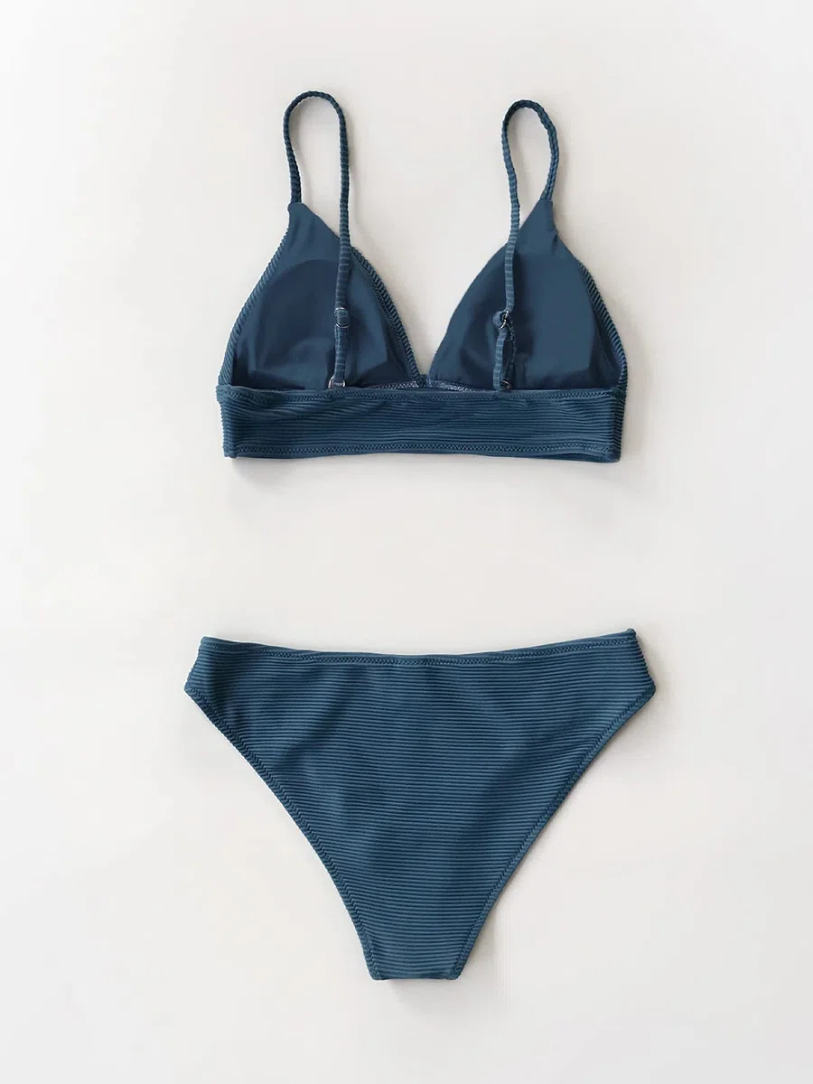 CUPSHE Costume da Bagno a Due Pezzi con Lacci in Bikini Triangolare