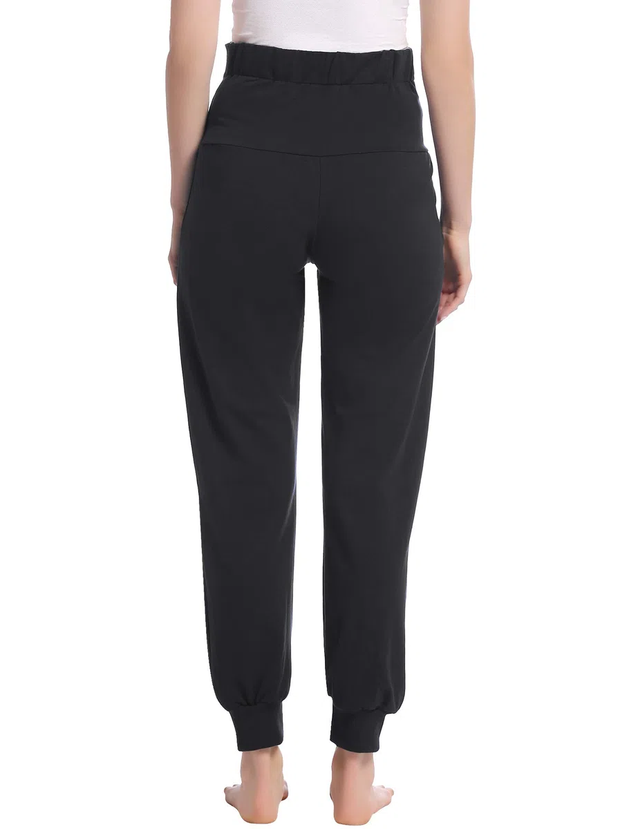 Pantaloni premaman lunghi da donna, per gravidanza, pigiama e yoga