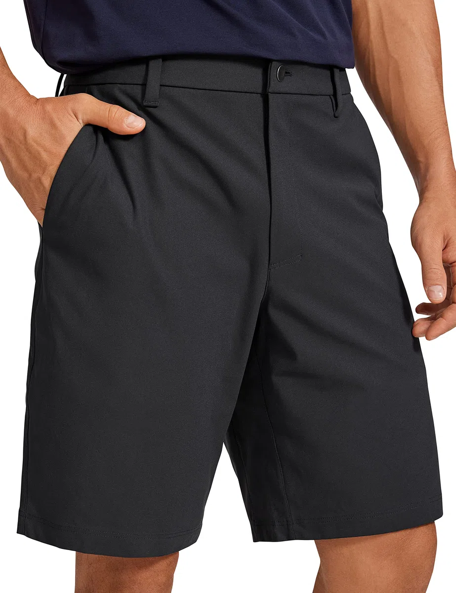 CRZ YOGA Pantaloncini da Golf Comfort per Tutto Il Giorno da Uomo - Pantaloncini da Lavoro Casual Leggeri Elasticizzati da 7/9 Pollici con Tasche