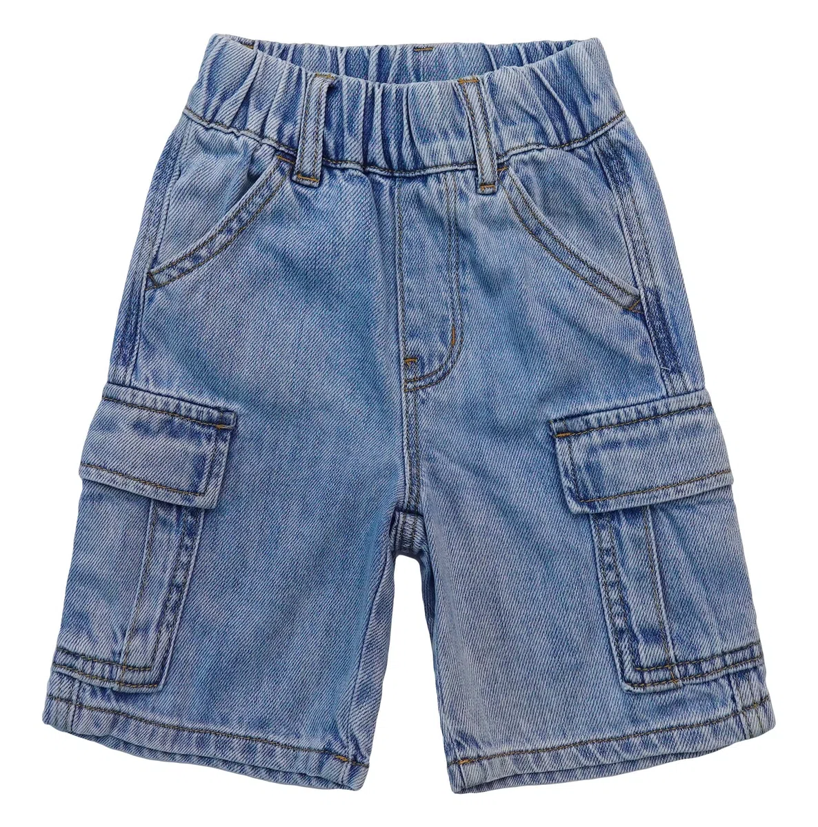 KIDSCOOL SPACE Baby Little Big Boys Shorts, Ragazze Elastico a Costine Vita Estate Mezza Pantaloni Cargo Jeans