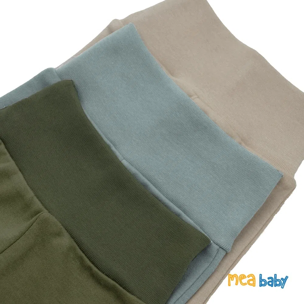 MEA BABY Pantaloni Unisex per Bambini con Piede in 100% Cotone in Confezione da 5 Pezzi