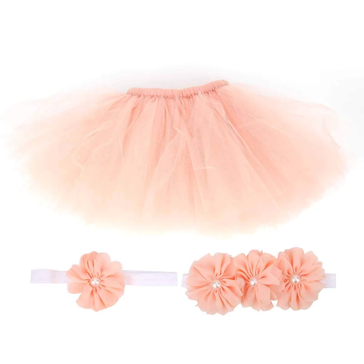 Gonna da Bambina, Set di Petto Avvolto con Fascia per Neonato Abito Gonna Fotografia Neonato Prop Balletto Dance Dress Up con Fascia per Capelli Compleanno Natale Regalo