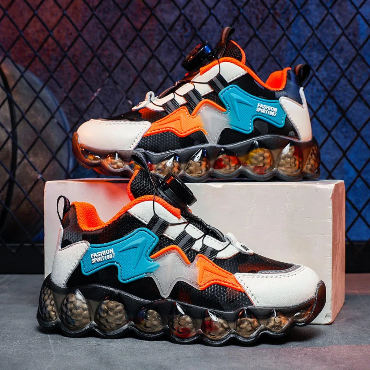 Nuove Scarpe da Basket per Bambini Scarpe Sportive per Bambini Scarpe Sportive con Fibbia Twist Scarpe da Basket per Bambini e Bambine