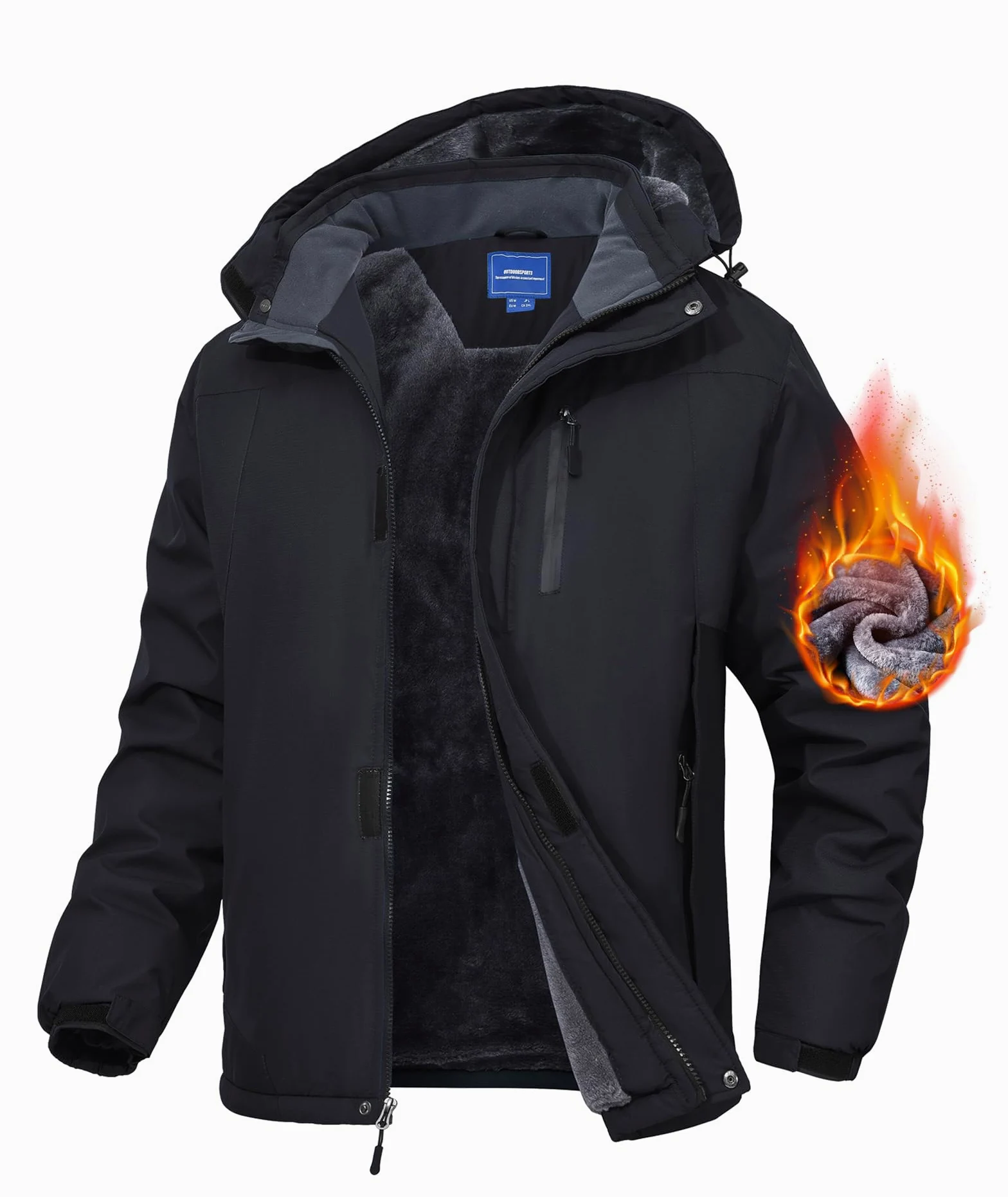 Zoofly Giacca Da Sci Da Montagna Da Uomo Impermeabile Antivento Giubbotto Uomo Caldo Invernale Giacca Invernale Uomo Cappotto Da Neve Giacca Invernale Con Cappuccio