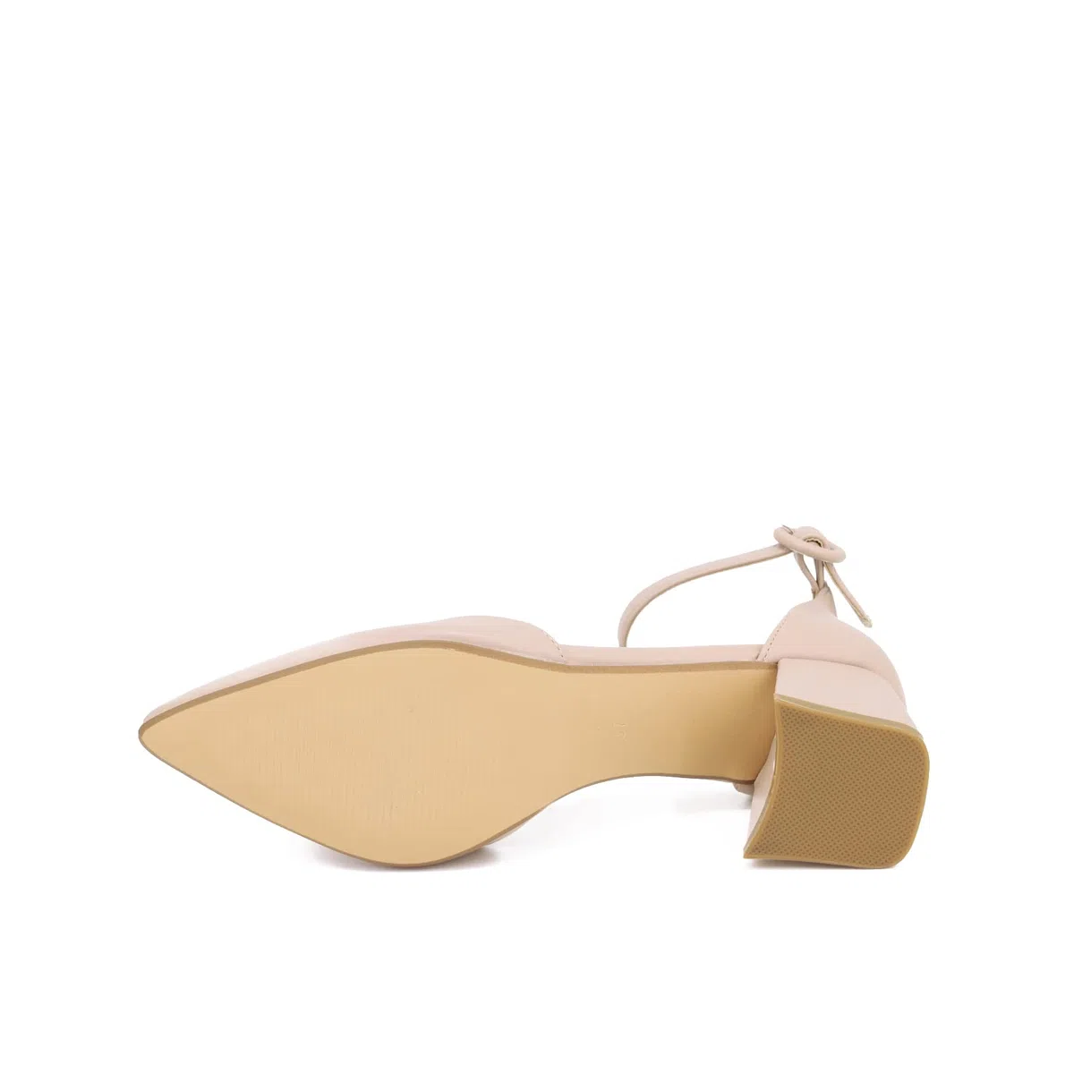 QUEEN HELENA Décolleté Scarpe con Tacco Medio Eleganti a Punta Chiusa con Cinturino Donna ZM9001 Nude 38
