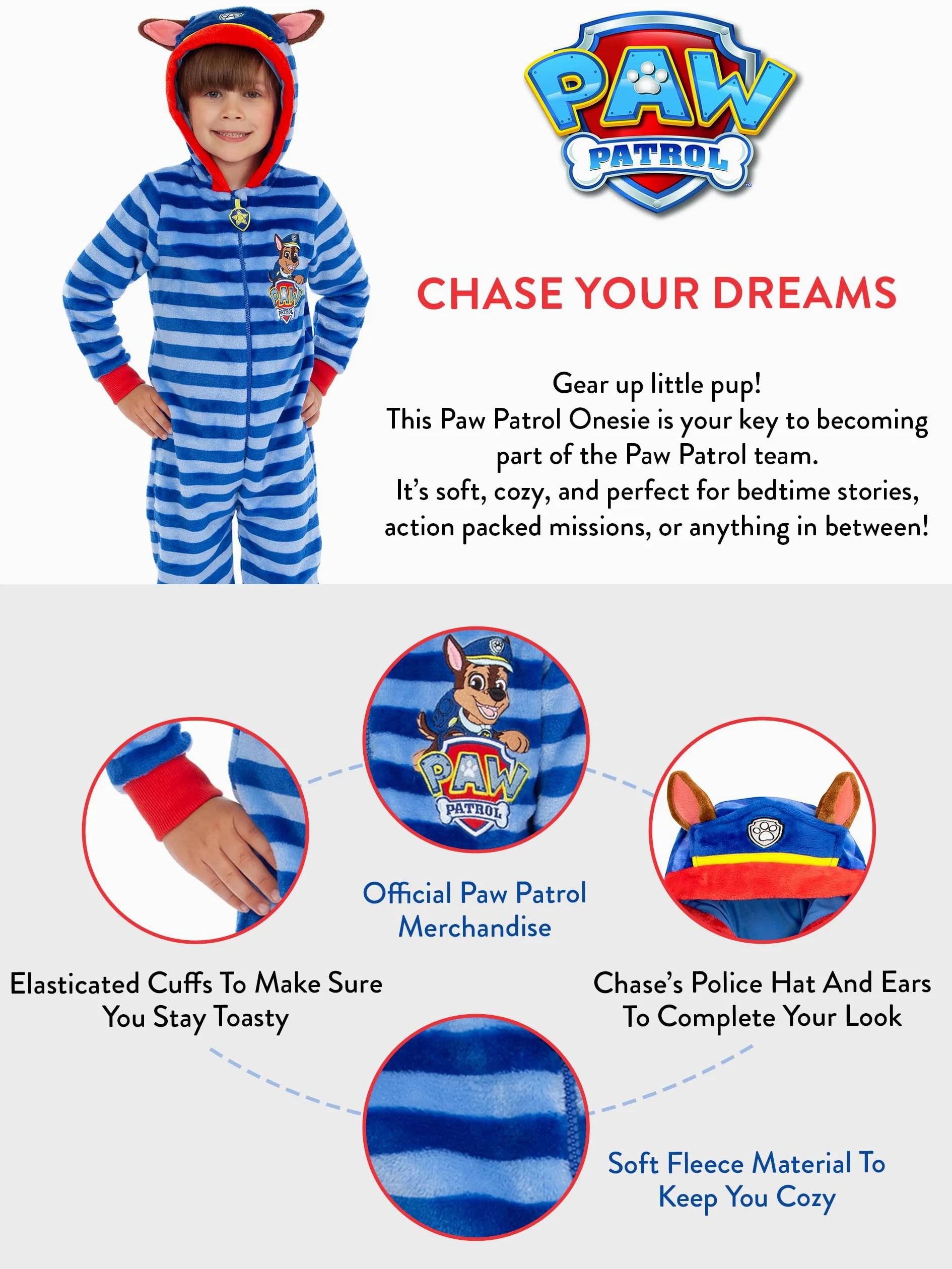 Paw Patrol Tutina Ragazzi | Chase Ragazzi Tutina | Pigiami Ragazza