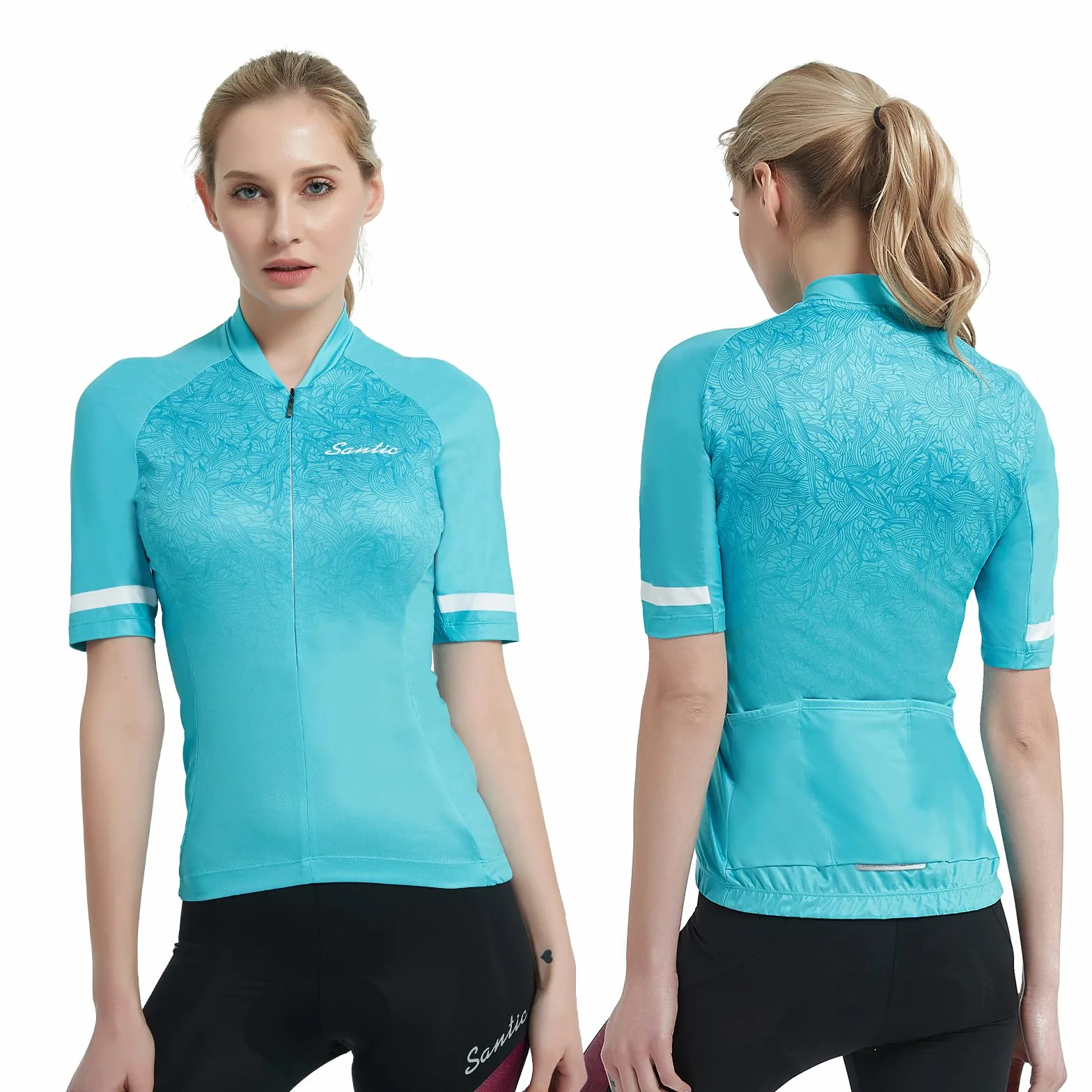 Santic Magliette Ciclismo Donna Maglia Ciclismo Donna Breve Maglietta Bicicletta Camicie Ciclismo per Donna