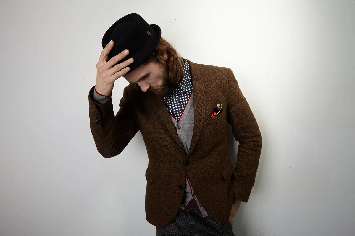 DASMARCA Jack Feltro delle Lane Inverno Porkpie Hat