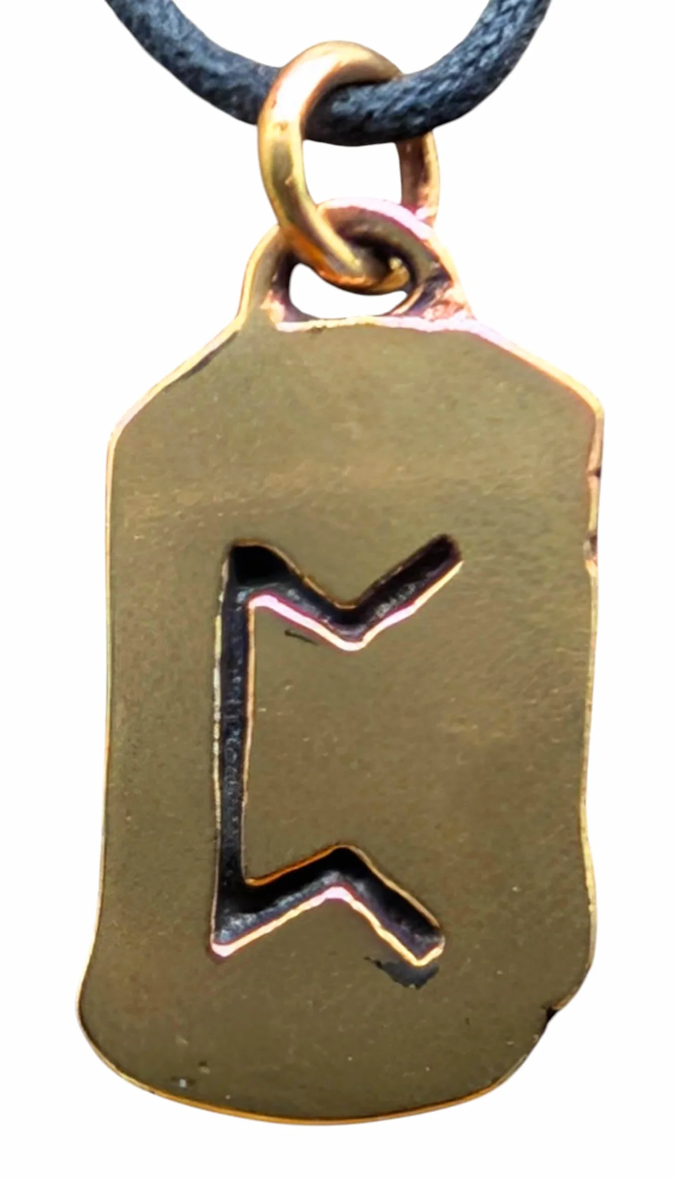 Kiss of Leather Ciondolo rune Perthro in bronzo n. 100, Bronzo