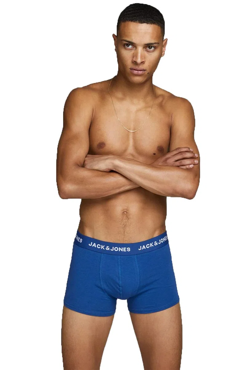 JACK & JONES Set da 5 Boxer Uomo Stretch Mutande Jersey Costume Intimo