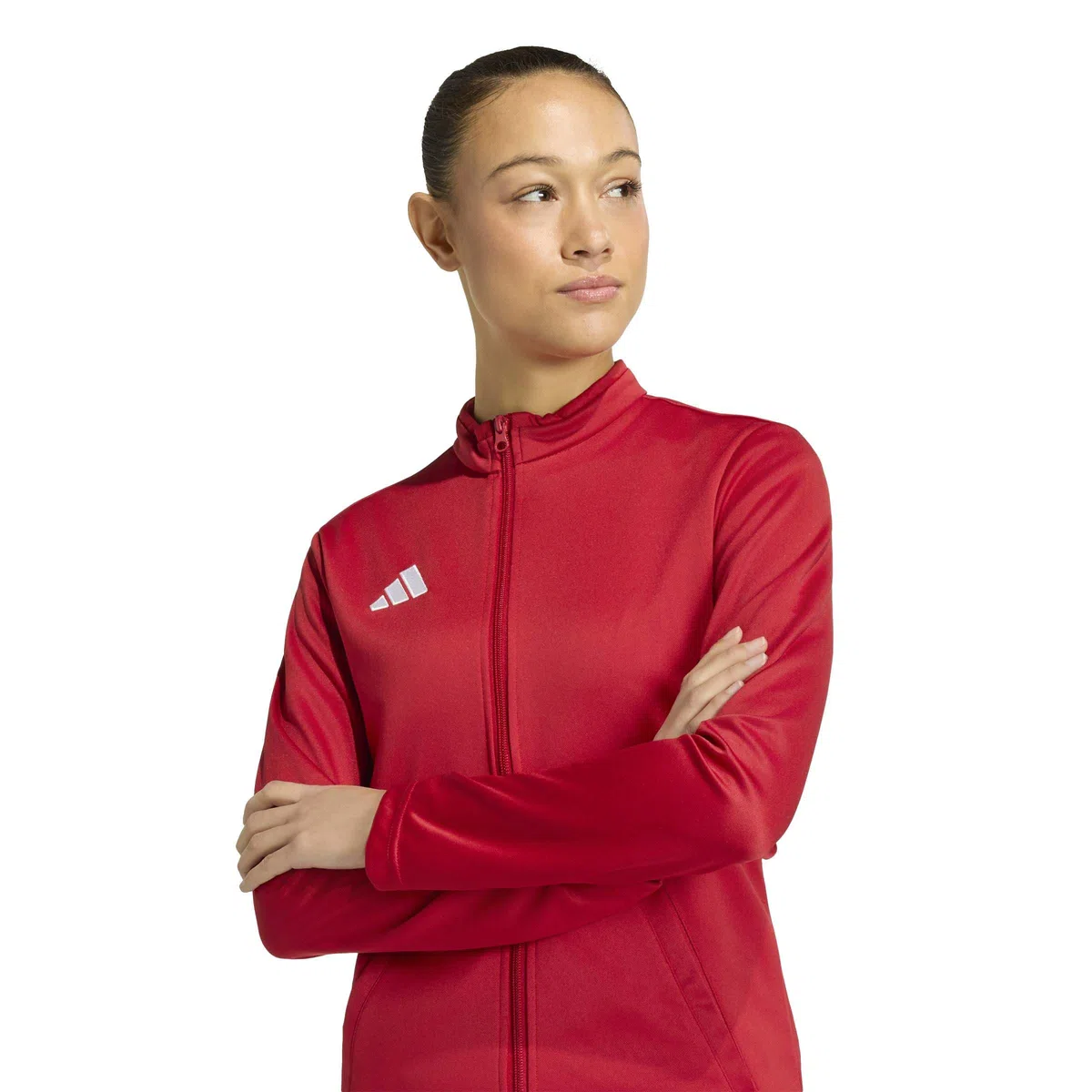 adidas Donna Entrada26 Track Sweatshirt, Team Power Red 2/White, M